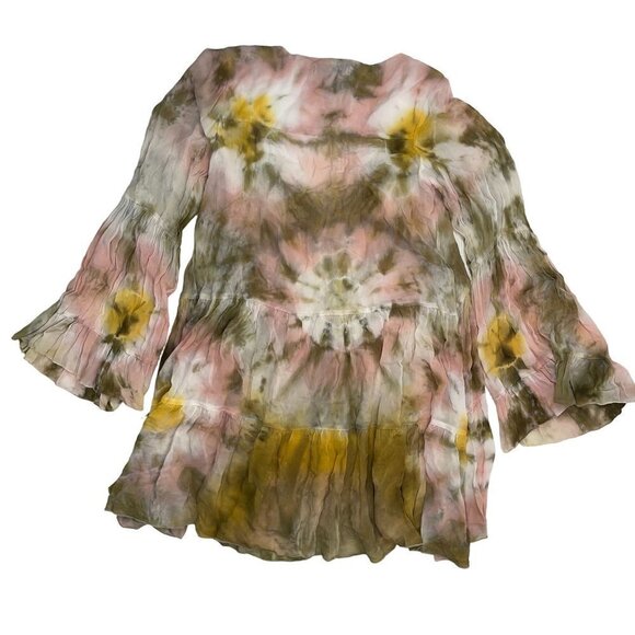 NWT Young Fabulous & Broke SIZE XS Sheer Tiered Ruffle Tunic NO SHELL - Picture 2 of 3